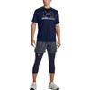 Under Armour Casual Sport Large Letter Logo Training T-Shirt Men Tops Navy-Blue 1370367-408