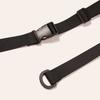 New Style of Women's Buckles Handsome Versatile Black Webbing Simple and Fashionable Belt