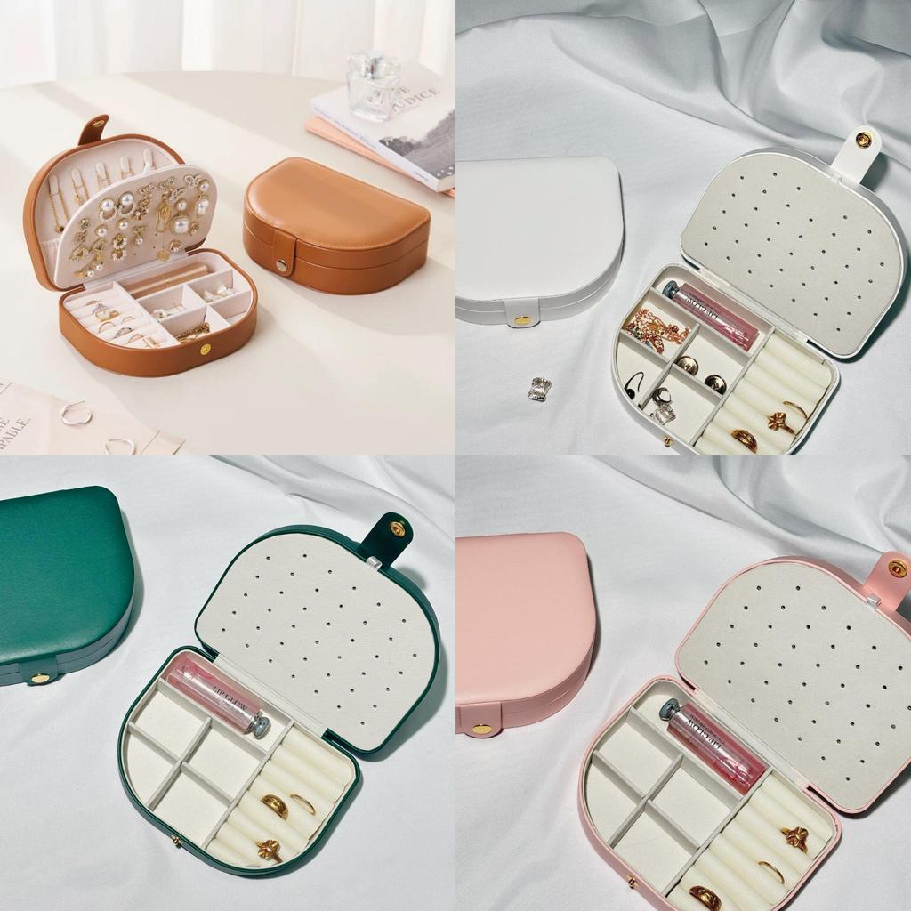 Leather Jewelry Organizer With Large Capacity For Travel And Gift Use
