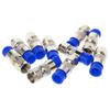 10pcs RG6 Compression Connectors RG6 F Type Connector Coax Coaxial Compression Fitting Waterproof Connection Black and Blue