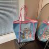 Day Happy Every Letter Large Embroidery Tote Bag Shopping Bag For Daily Use