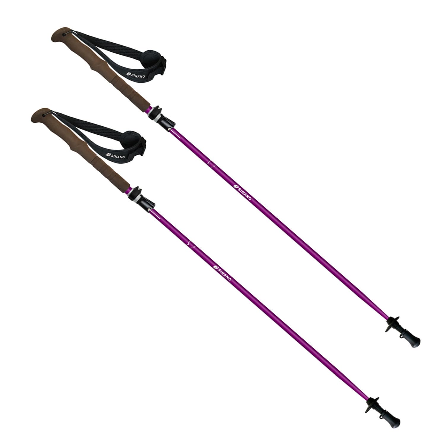 

SINANO Треккинговая палка складная TWIST 115 Бордовый 100-115см