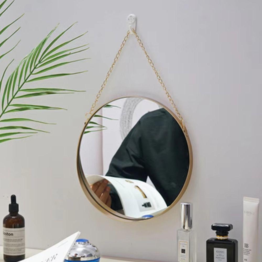 Metal Chain Creative Makeup Mirror Wrought Iron Wall Hanging Mirror  Home Decor