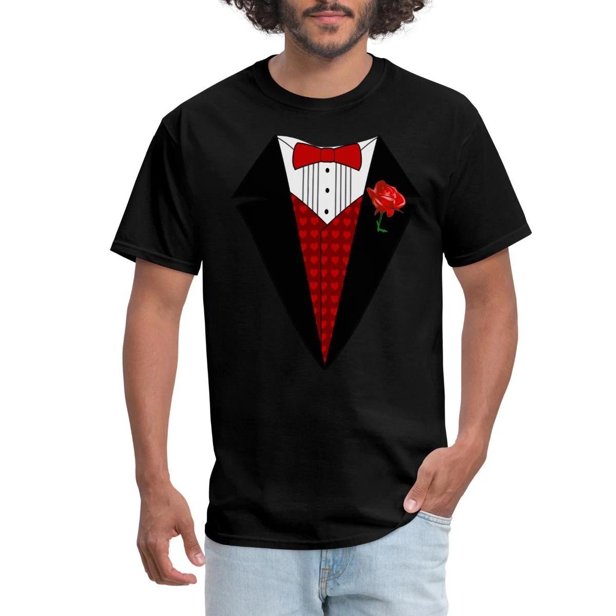 Valentine s Day Tuxedo Men s T-Shirt XXL
