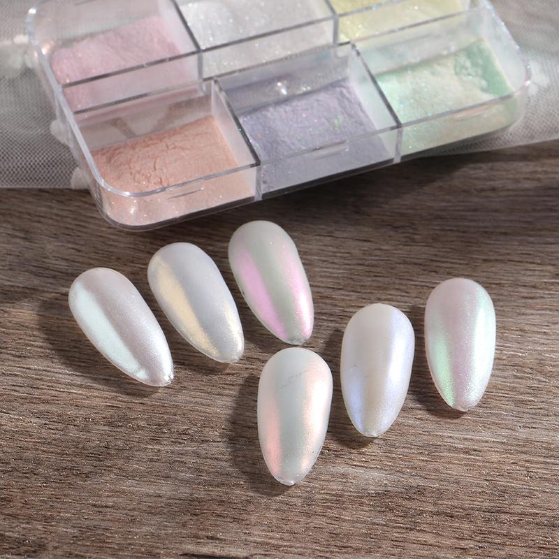 6 Colors Nail Art Glitter Powder Set Irregular Sequins Sparkles Manicure Decoration Supplies