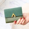Women's Durable Triangle Buckle Color Block Coin Purse & Card Holder