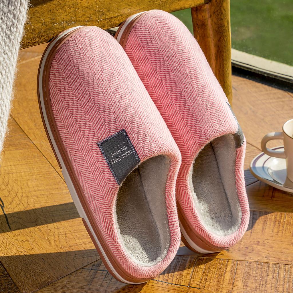 Winter Women Home Slippers Plush Warm Flat Slides Breathable Soft Non-slip Slippers Indoor Outdoor Men Casual Slippers