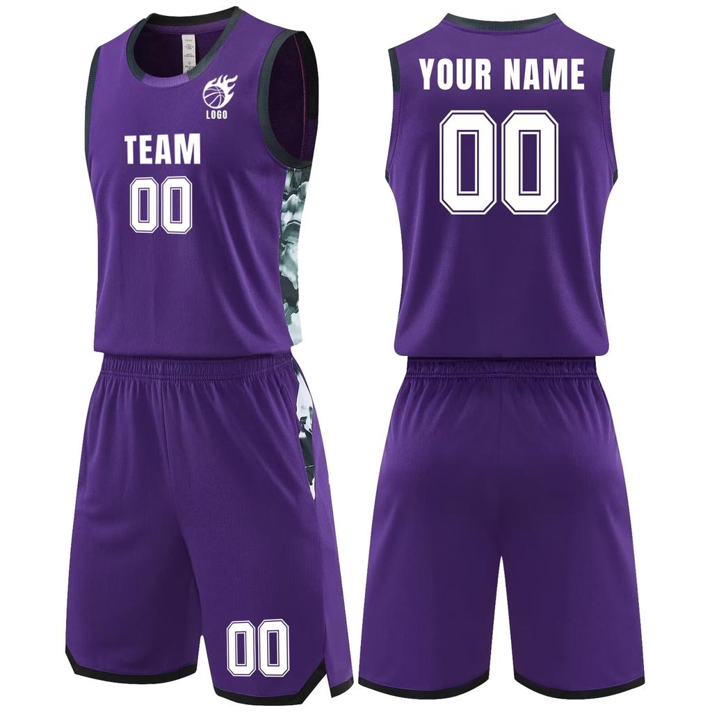 Anpassbares Basketball-Trikot und Shorts-Set Personalisierte Teamuniformen Ärmellose Sportbekleidung Leichtes atmungsaktives Gewebe für Erwachsene und Jugendliche
