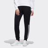Adidas Neo Vintage Three-Stripe Color-Block Tapered Knit Sports Pants Women Pants Black GL6057
