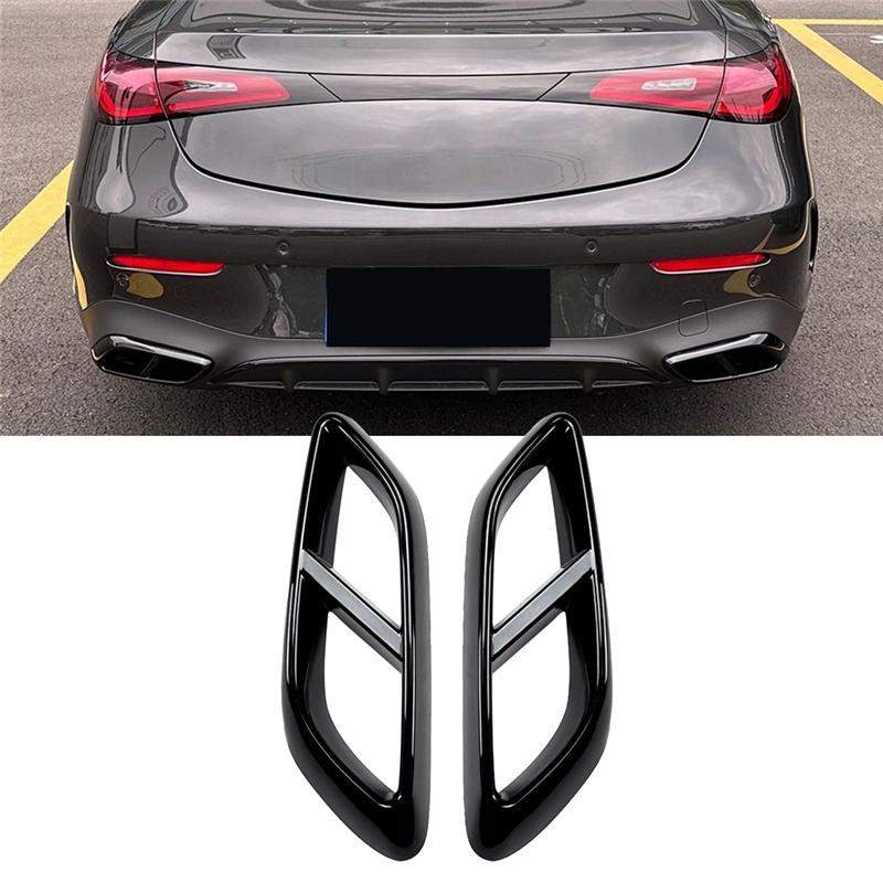 Car Exhaust Pipe Trim Cover Stickers For CLE Coupe C236 2024+ AMG Car Tail Throat Decor Frame Gloss