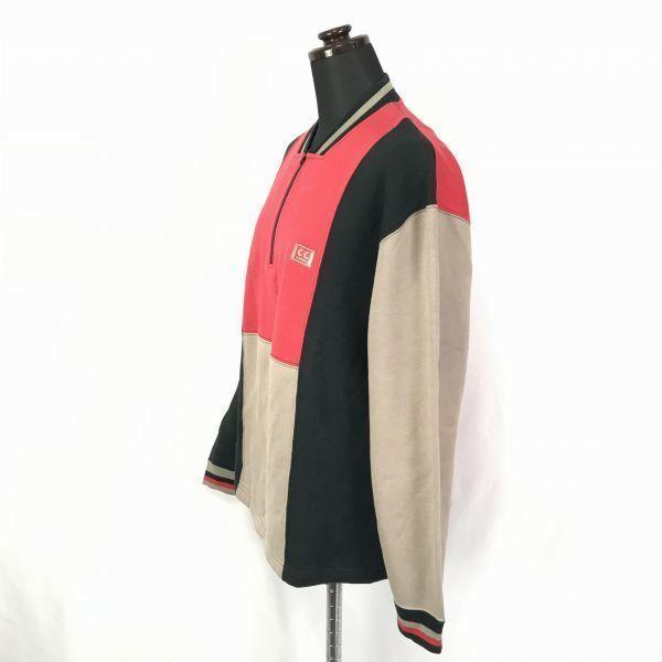 90s Vintage/CC KANSAI by Kansai Yamamoto Color Panel Anorak Sweat Trainer/Men’s Size L/3/Clear Material Logo(USED)