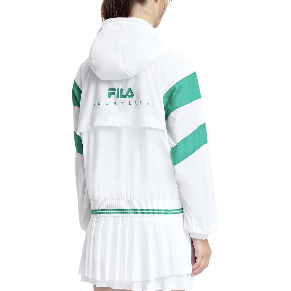Fila Color Block Tennis Woven Jacket Women Jackets Jade-White A11W333701F-WT