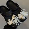 New Sweet Adorable Cute Pearl Diamond Flower Ballet Shoe Buckles Handmade Removable Accessories for Women Girls Birthday Gift