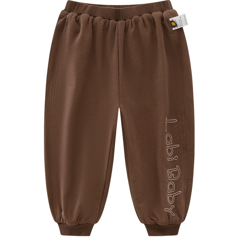 Мальчиковые штаны из хрустального велюра, утепленные, с завязками 130