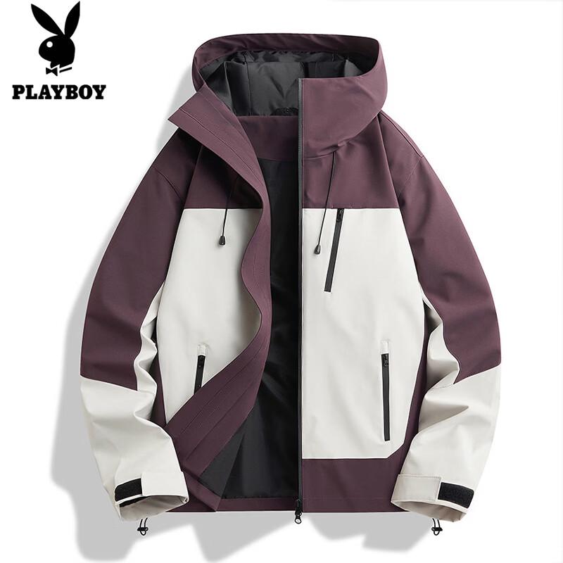 PLAYBOY Men s Casual Outdoor Windbreaker Jacket 3XL