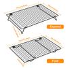 2Pcs Cooling Rack with Collapsible Legs BBQ Bread Cake Cooling Rack Drip Dry Rack Grid Baking Pan Household Kitchen Baking Tools