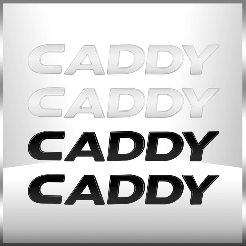 Car 3D Metal Styling Sticker CADDY Letter Logo Rear Bumper Trunk Decals Emblem Badge Sticker For Volkswagen VW Golf Passat Jetta fkrb5