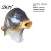 Detailed Fish Face Mask for Halloween Funny Head Mask, Realistic Latex Carp Cosplay Prop, Animal Elastic Full Coverage Costume Party Prank,