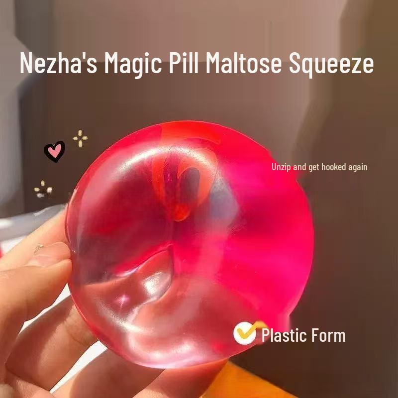 

Нечжа Ао Бин Стресс-мяч: Липкая TPR, Медленно восстанавливающая форму, Прозрачная мини-игрушка для сжимания красный