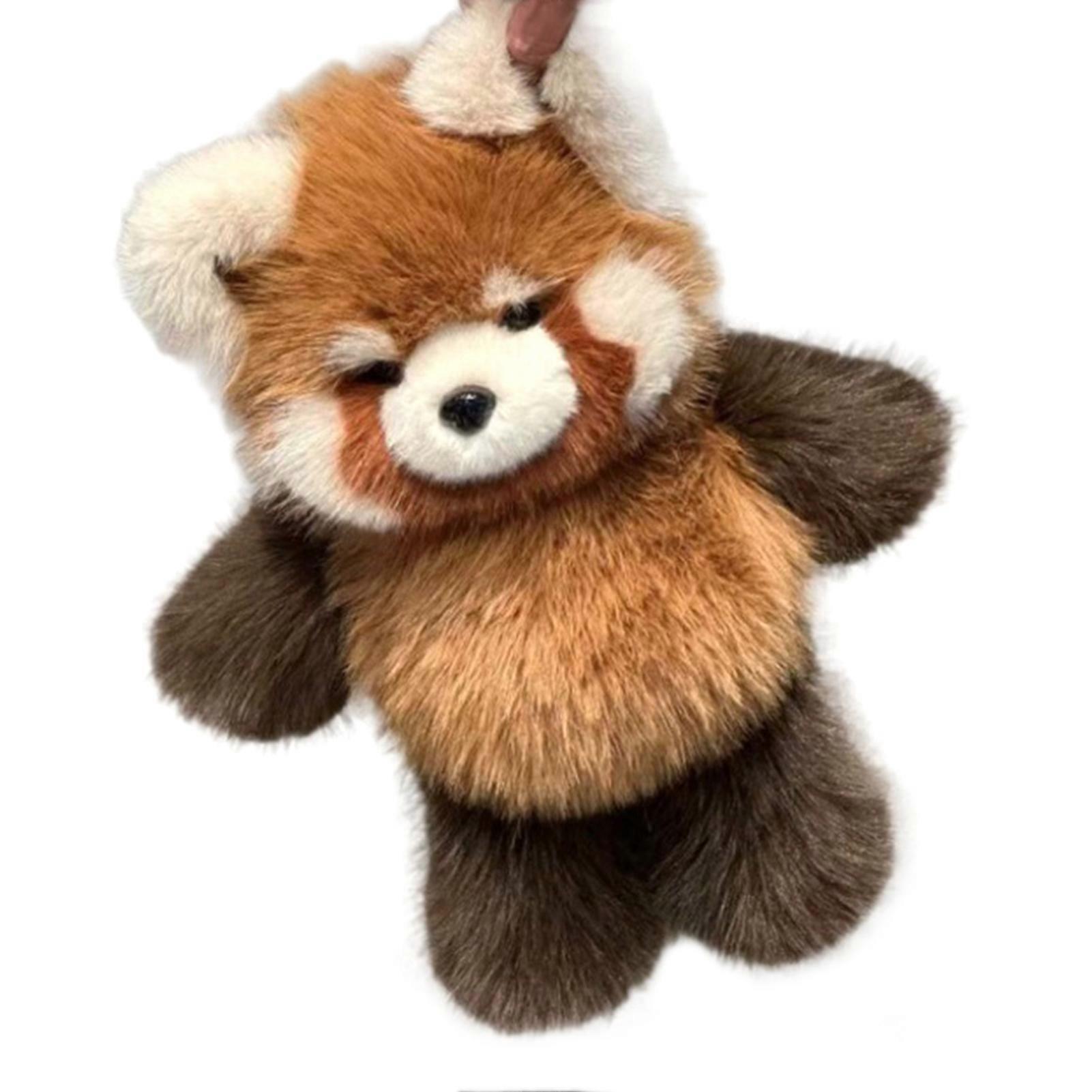 Süßes laufendes Roter Panda Plüschtier, Interaktives bewegliches Beine Stofftier zur Stressbewältigung, Weihnachts-Geburtstagsgeschenk für Kinder & Erwachsene