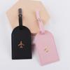 Portable PU Leather Luggage Tag Suitcase Identifier Label Bag Tags for Lunggage Boarding Bag Tag Travel  Voyage Accessories