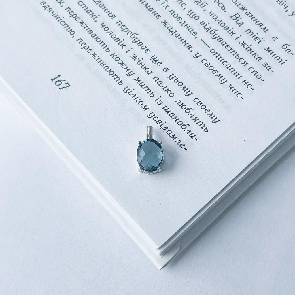 Silver Pendant with Topaz London Blue 2.3ct (2141648)