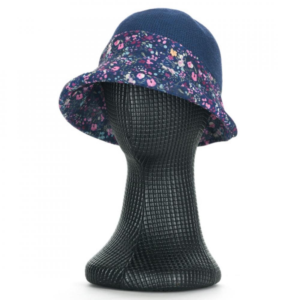 Shop Women S Floral Foldable Bucket Hat Navy Km Wh 0826