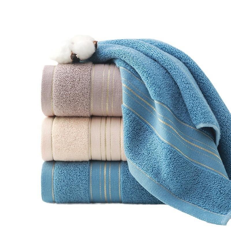Thickened Cotton Towel With Strong Water Absorption Universal Towel For Adults And Children Solid Colorskin Friendly Towel
