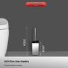 Stainless Steel Odor-Proof Toilet Brush Set with Draining Holder