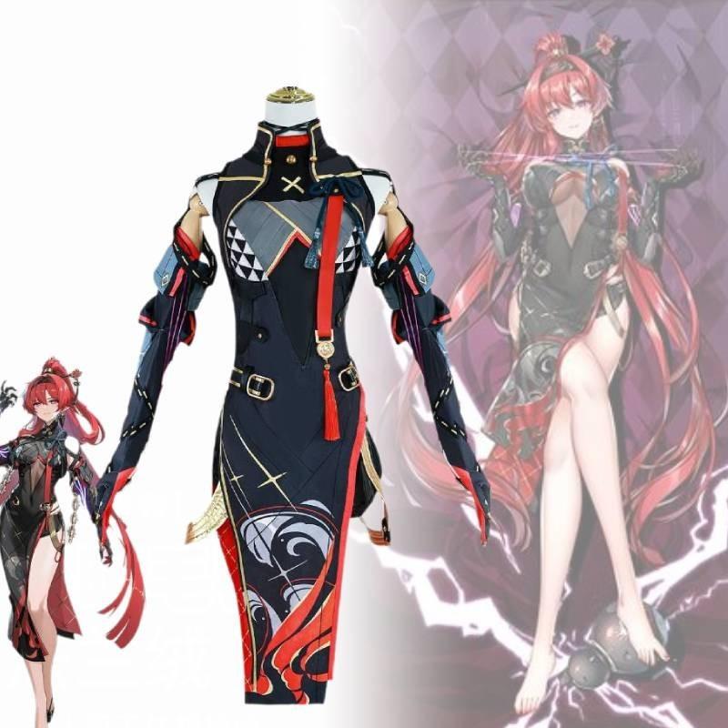 Waves Yinlin Wuthering Cosplay Costume Dress Role Play Outfit Women Polyester