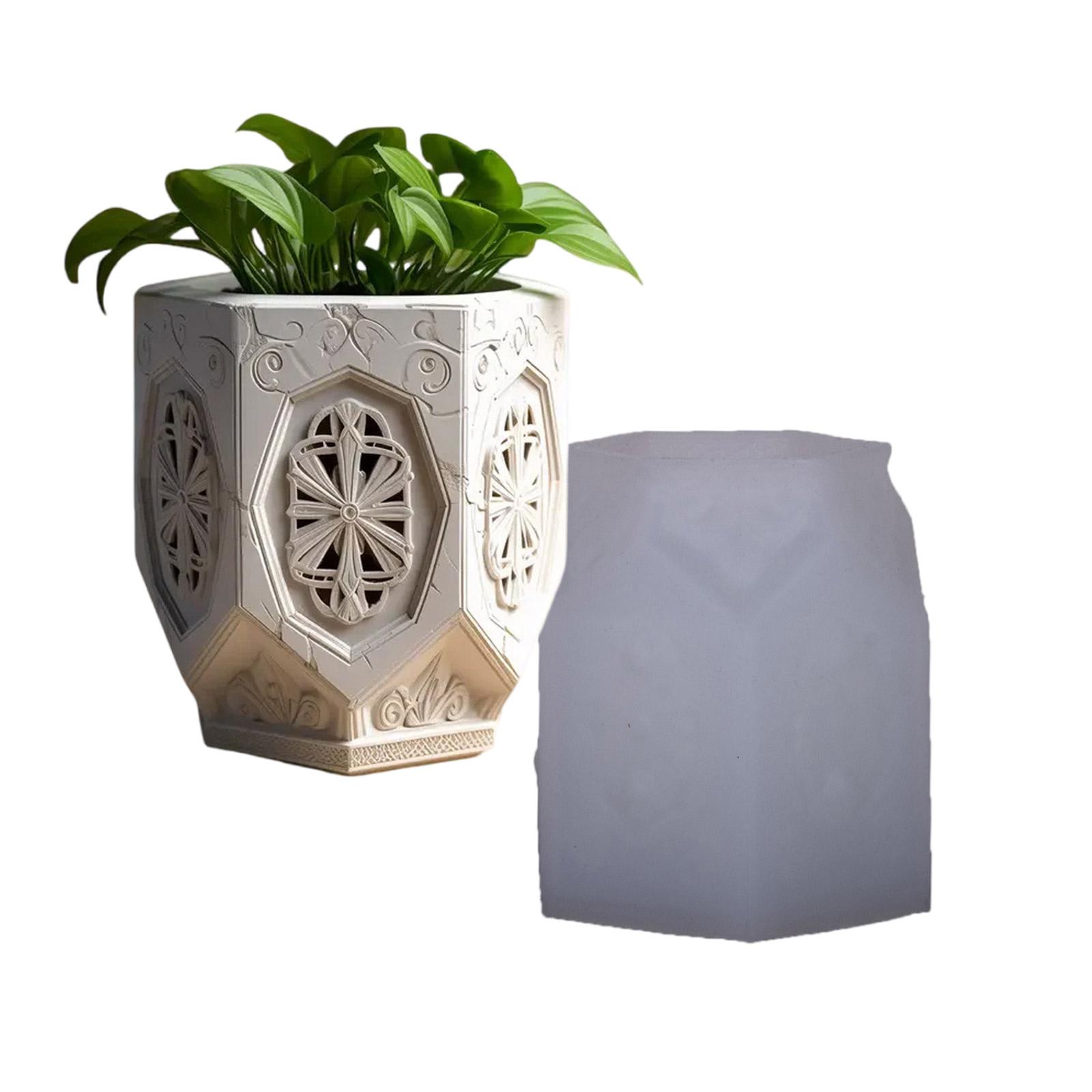 

Reusable Makeup Brush Cup Silicone Mold With Church Window Design For Resin Art And Candle Containers Making 1