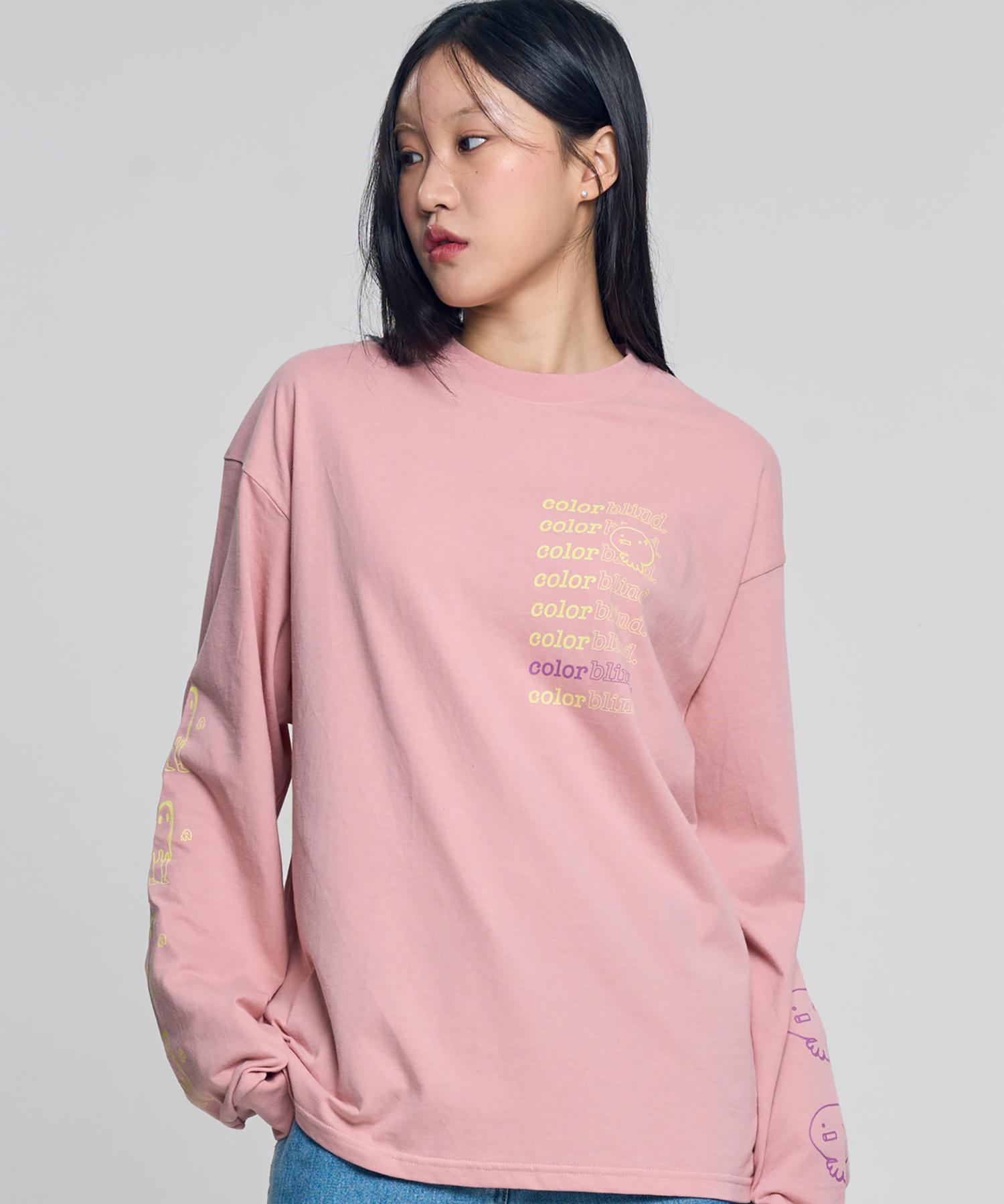 Color Blind Boss Ends Long Sleeve T-Shirt Pink M