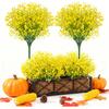 Thanksgiving Fake Flowers for Decoration - 3PCS Artificial Flowers for Outdoors Fake Plants Indoor Plants Fall Decorations for Home Decor Patio