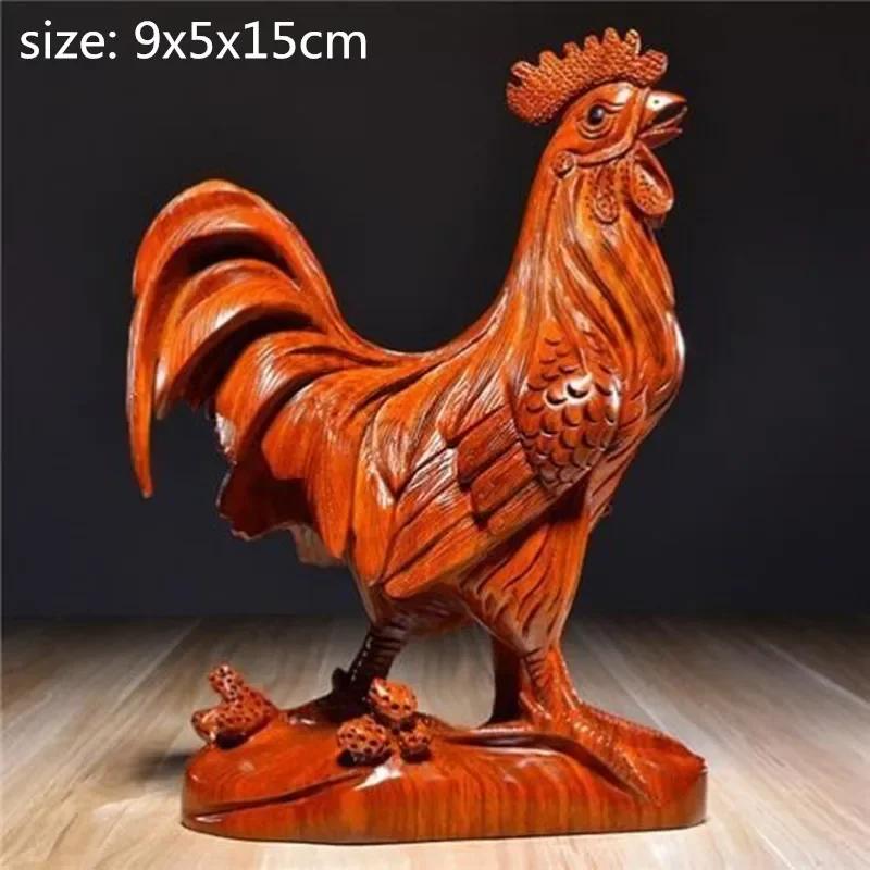 

Китайская скульптура большого петуха из цельного дерева, украшения, фэн-шуй, декор для гостиной, тумба под телевизор, настольные украшения, подарки