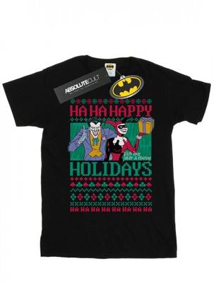 Mens Joker And Harley Quinn Ha Ha Happy Holidays T-Shirt