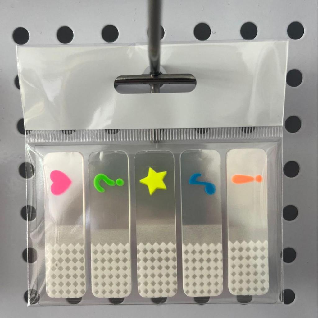 Transparent Sticky Note Strips: Fluorescent Color Arrows, Strong Adhesive, Reusable Index Stickers