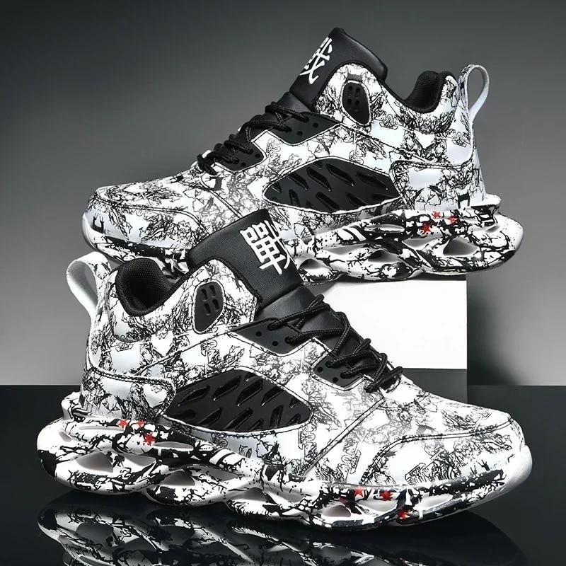 

Массивные мужские кроссовки на платформе, мужская обувь, трендовая дышащая повседневная обувь, легкие кроссовки для мужчин, новинка 2023 года, с принтом Tenis Masculino