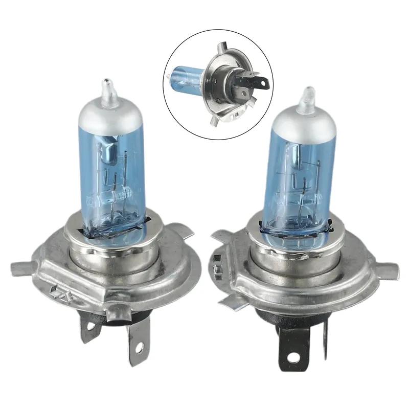 12V Headlight 1500LM H4/HB2 Halogen Replacement UV-resistant White 55W 6000K 9003 Bright Light 2pcs New Portable