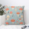 Cute Mushroom Square Pillow Cases Cartoon Anime Cushion Cover Custom Zipper Decor Pillowcover for Car 45x45cm
