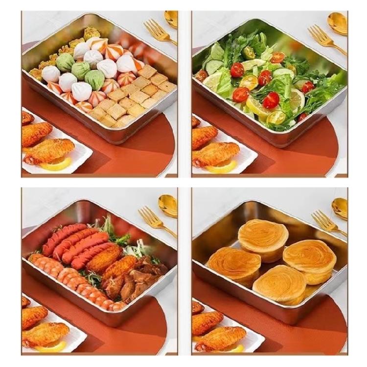 Taca do serwowania Taca do grillowania ze stali nierdzewnej, Tace do przygotowywania i serwowania do grillowania Akcesoria do BBQ do warzyw, ryb, mięsa, owoców morza