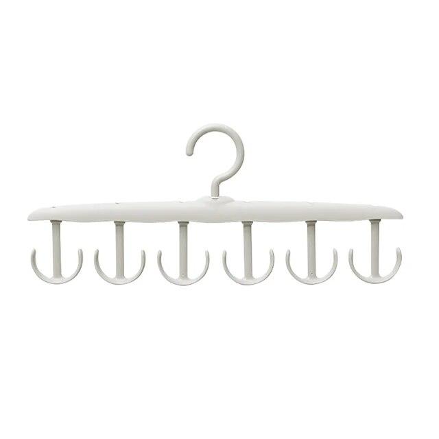 

Многофункциональная вешалка для одежды, вешалка для сушки кругов, пластиковая вешалка для шарфов, носков, шкаф для хранения, для галстука, ремня, бюстгальтера белый
