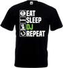 Eat Sleep Dj Repeat T Shirt Funny Disco Lights Party Music Cd Top