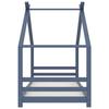 VidaXL Cadre de Lit d'enfant Sommier à Lattes Cadre à Lattes Meuble de Chambre à Coucher Maison Intérieur Gris 90x200 cm 289615