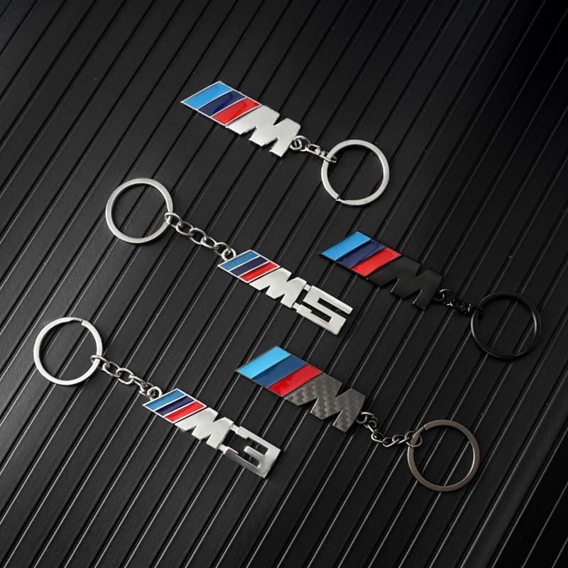 New 3D Metal Car Emblem Keychain Key Chain Keyrings Key Holder for BMW M3 M5 M Power Auto Modification Accessories Fashion Gift lcmn88