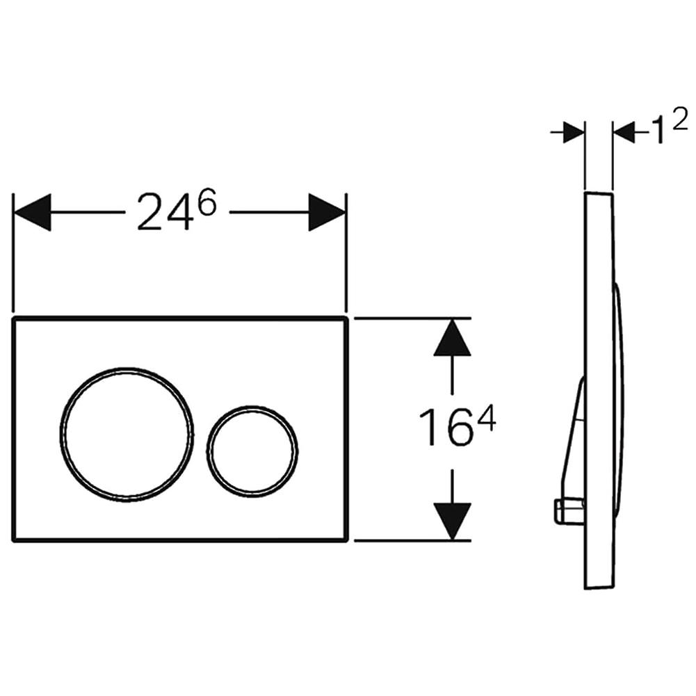 For Geberit Sigma20 White Dual Flush Plate 115.882.KJ.1