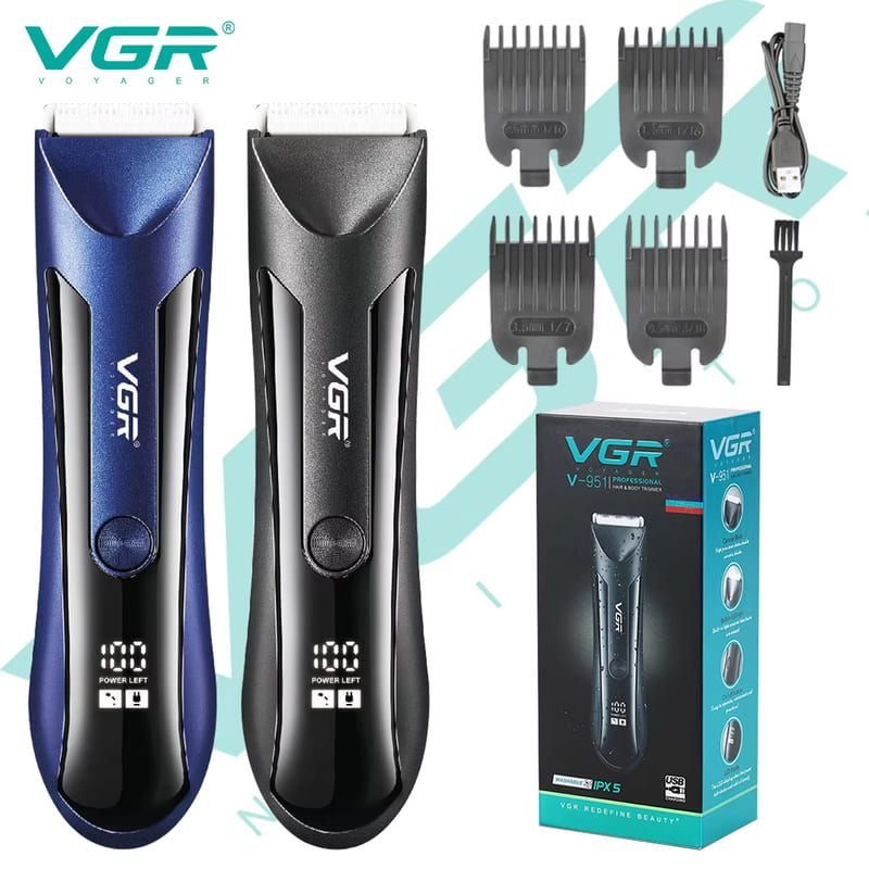 Original VGR Body Hair Trimmer Groin Rechargeable Ball Shaver/Trimmer Electric Pubic Beard Hair Clipper for Men Groomer Electric Hair Clipper V-951