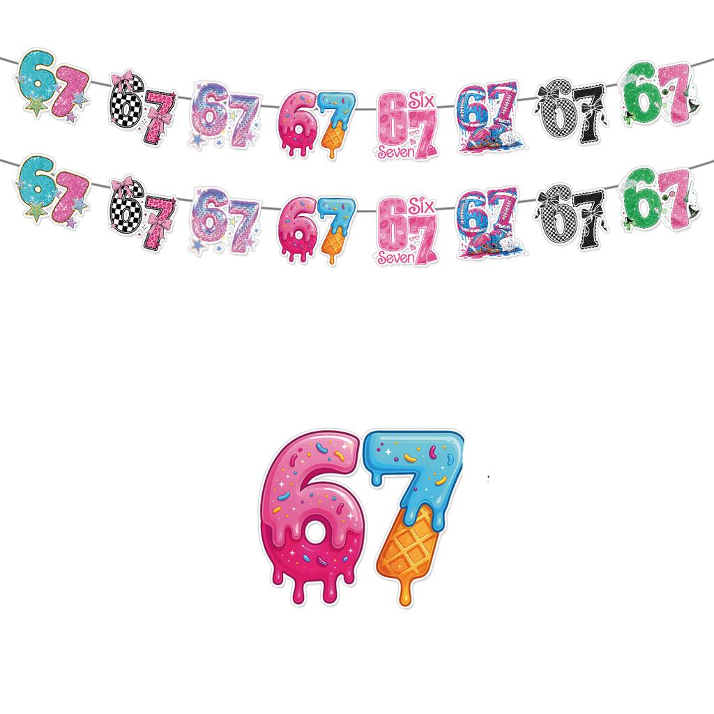 Witch Hunters Birthday Theme Party Decoration Banner Pull Flag Cake Flag - Set