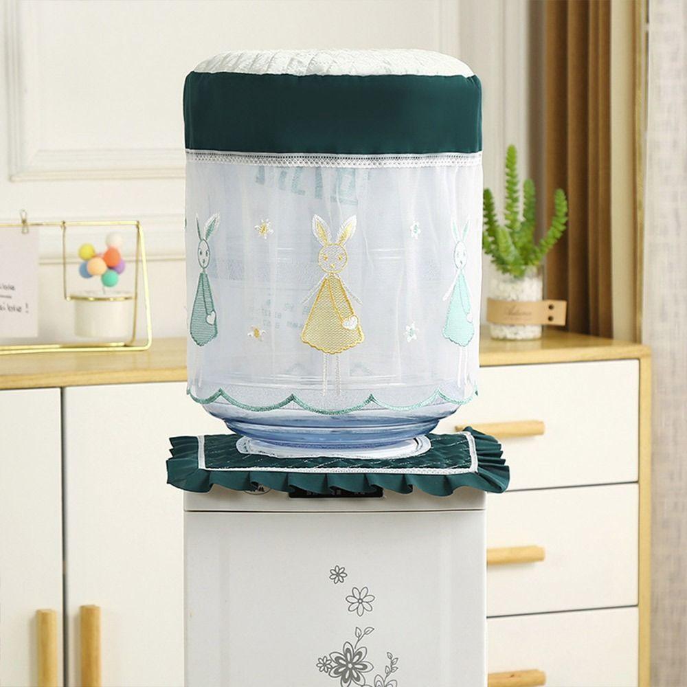 Durable Fabric Lace Mesh Water Dispenser Cover Upper Opening Dustproof Barrel Cover Reusable Water Dispenser Bucket Sleeve