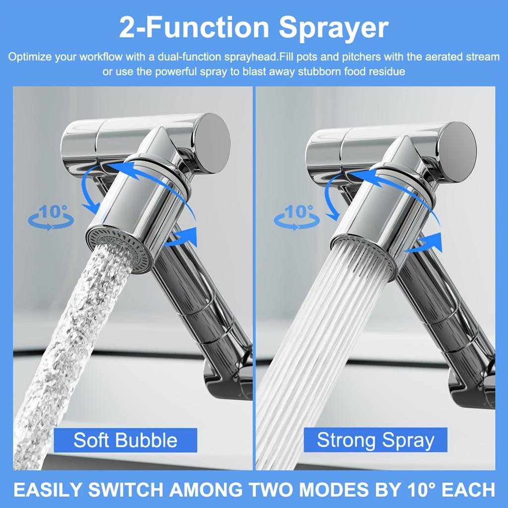 Mechanical Arm Universal Faucet Extender, Rotatable Faucet, Washbasin, Multifunctional Joint, Splash Proof Device