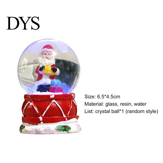 Décoration de Maison Boule à Neige en Verre Décoration Exquise pour les Fêtes Artisanat Lumineux Boule de Noël Arbre Père Noël Bonhomme de Neige Ornement